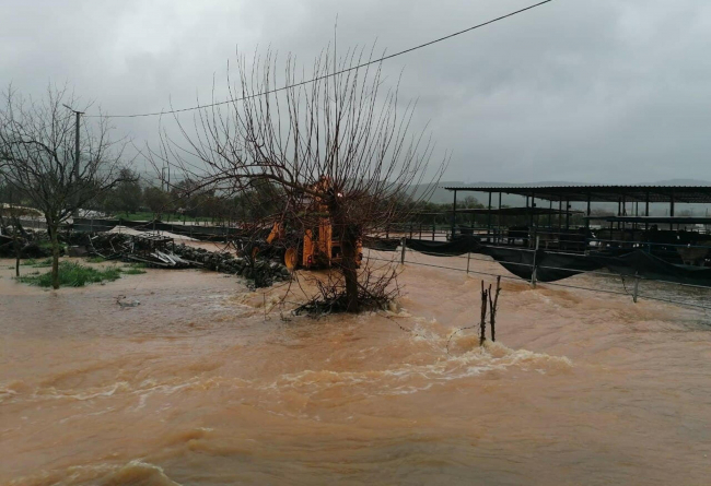 Bodrum'u sağanak vurdu