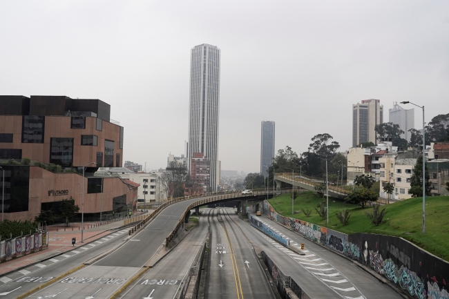 Kolombiya'nın başkenti Bogota'da karantina uygulaması devrede. | Fotoğraf: Reuters