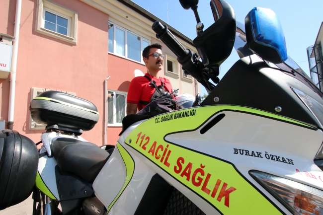 Bolu'da motosiklet ambulanslar hayat kurtarıyor