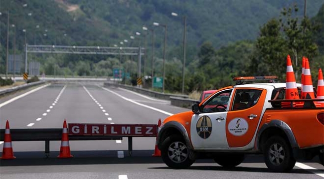 Bolu Dağı geçişinde üst yapı çalışması