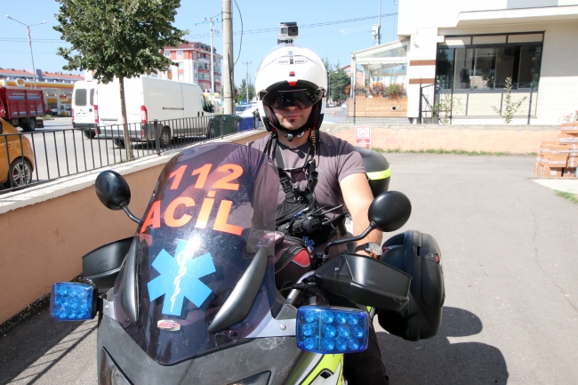 Bolu'da motosiklet ambulanslar hayat kurtarıyor