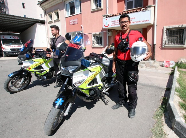 Bolu'da motosiklet ambulanslar hayat kurtarıyor