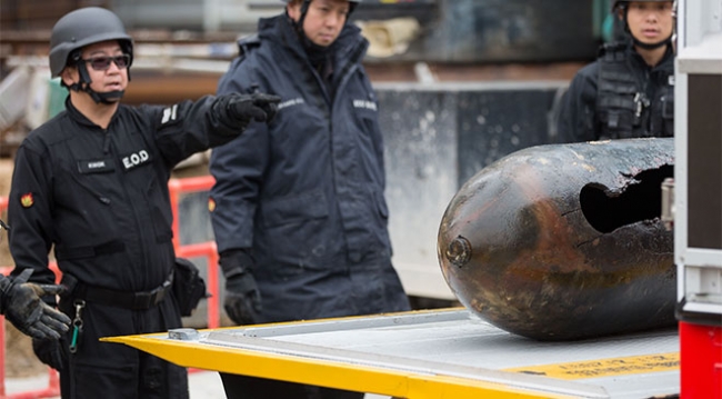 Hong Kong’da ikinci dünya savaşından kalma bomba bulundu