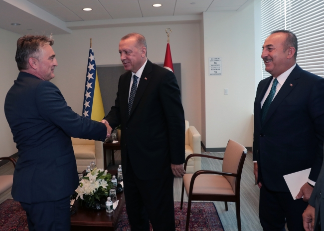 Cumhurbaşkanı Erdoğan, Bosna Hersek Devlet Başkanlığı Konseyi Başkanı Komsiç ile görüştü. Fotoğraf: AA