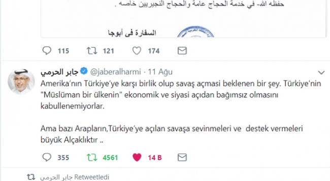 Arap dünyasından Türkiye'ye destek