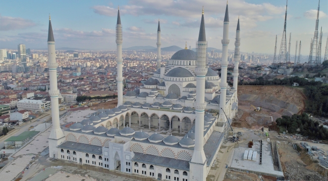 Çamlıca Camii havadan görüntülendi