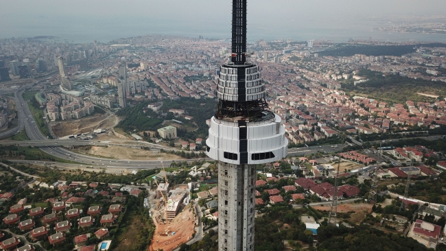 Çamlıca Televizyon Kulesi giydiriliyor
