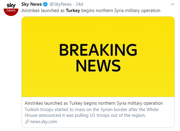 Dünya medyası Barış Pınarı Harekatı'nın başladığını böyle duyurdu