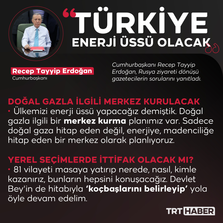 Cumhurbaşkanı Erdoğan: Ülkemizi enerji üssü haline getiriyoruz