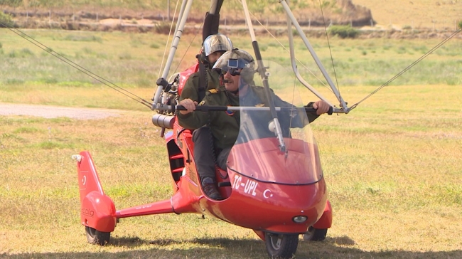 Gökyüzünün motosikleti "Microlight" ile uçuş keyfi