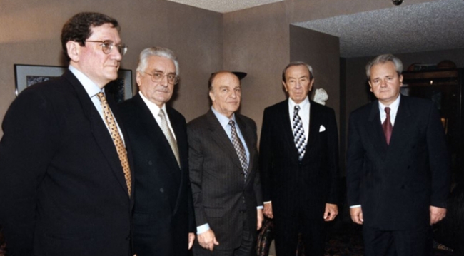 Dayton Barış Anlaşması öncesi taraflar bir araya geldi. Dayton, Ohio, ABD. 31 Ekim 1995 | Fotoğraf: AFP