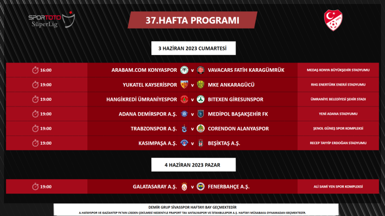 Galatasaray-Fenerbahçe derbisinin tarihi belli oldu