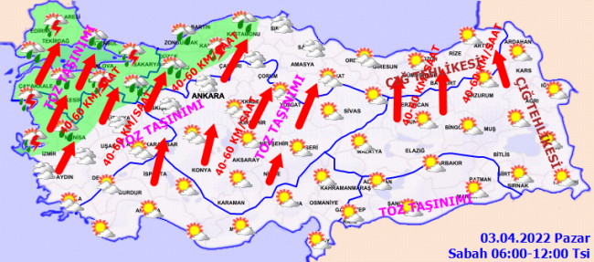 Meteoroloji'den 49 il için 'turuncu ve sarı' uyarı