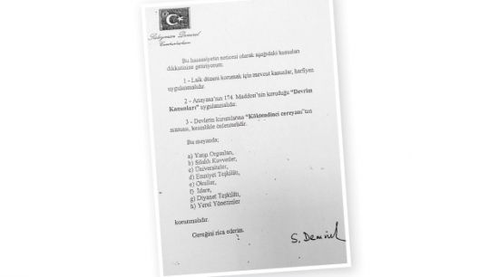 Süleyman Demirel'in Erbakan'a Yazdığı Mektup