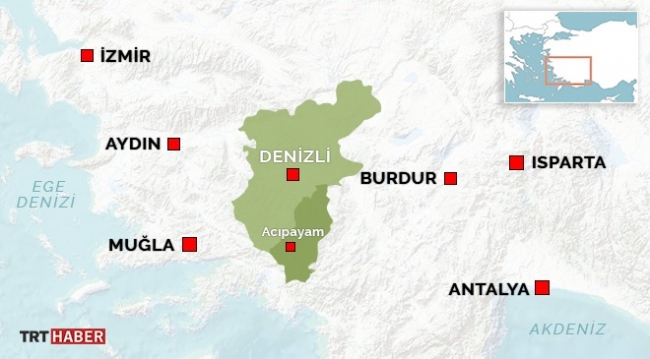 Denizli'de 5,5 büyüklüğünde deprem