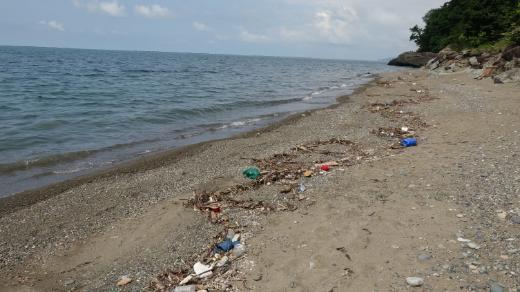 Sağanak nedeniyle sürüklenen çöpler kıyılarda kirlilik oluşturuyor