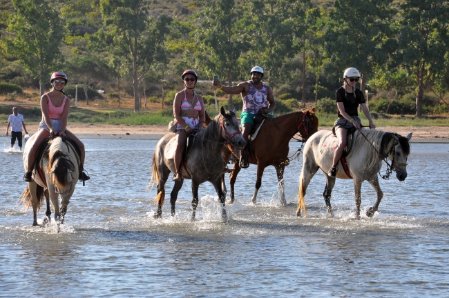 Didim'de atlı safari turları ilgi çekiyor