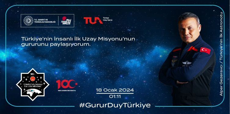 Türkiye'nin ilk uzay yolculuğu için 'uzay hatırası'