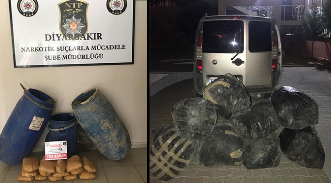 Diyarbakır'da 11 günde 1 ton esrar ele geçirildi