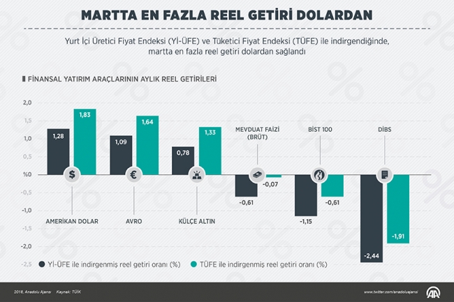 Mart ayında yatırımcının yüzünü dolar güldürdü