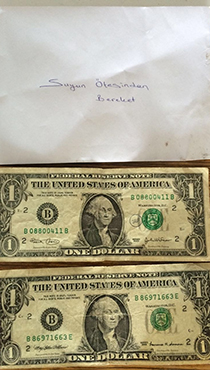 1 dolarların dağıtım şifresi: "Suyun ötesinden bereket"