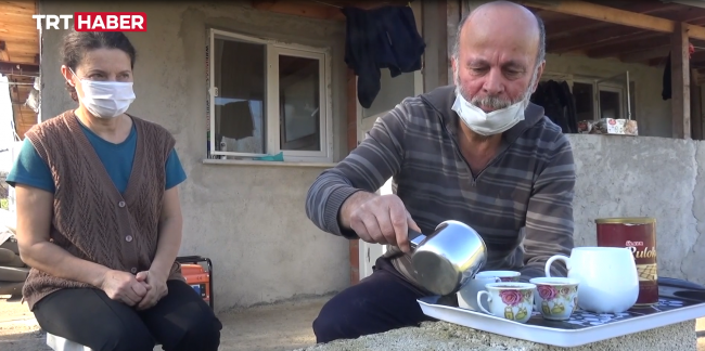 Kentten köye göç eden aile doğal yaşam sürüyor