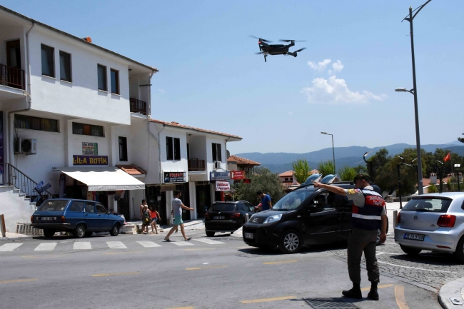 Jandarmadan 'drone'lu denetim