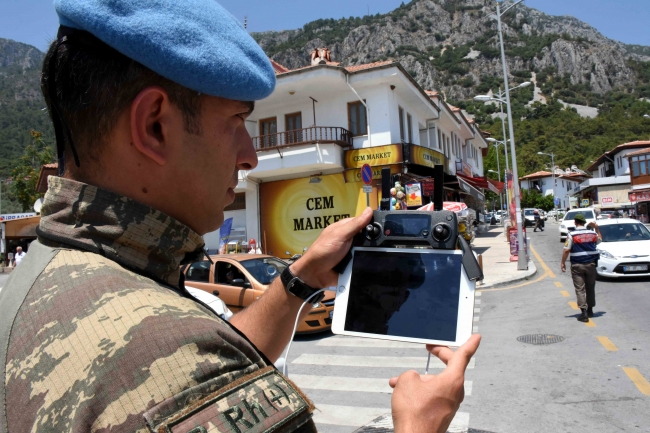 Jandarmadan 'drone'lu denetim