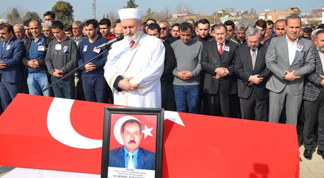 İdlib'deki saldırıda şehit olan DSİ çalışanı son yolculuğuna uğurlandı