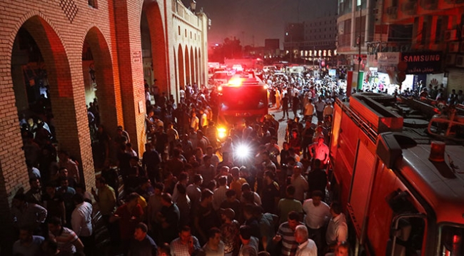 Erbil'de Osmanlı yadigarı çarşıda yangın