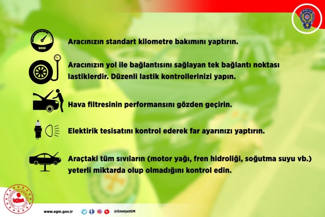 Sürücülere güvenli sürüş için 5 ipucu