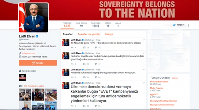 Bakan Elvan: Hollanda yönetimini kınıyorum