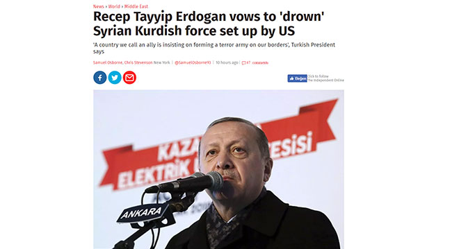 Erdoğan’ın ABD’ye 'terör ordusu' tepkisini dış basın nasıl gördü?