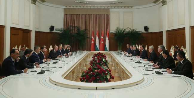 Cumhurbaşkanı Erdoğan Tacikistan'da
