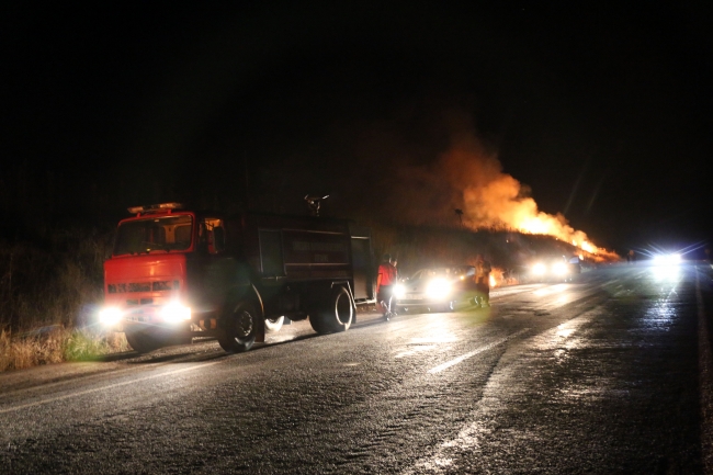 Şanlıurfa'da katı atık depolama alanında yangın