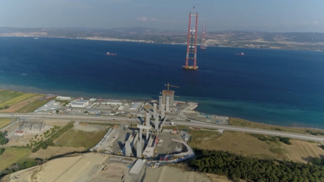 1915 Çanakkale Köprüsünün dev tabliyeleri Kocaeli'nde inşa ediliyor