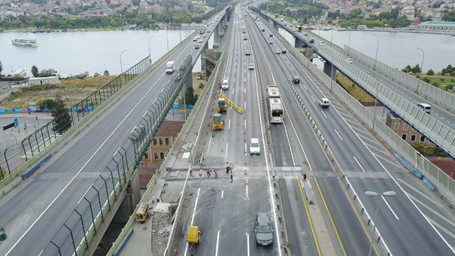 Haliç Köprüsü'nde 7 gün sürecek çalışmalar başladı