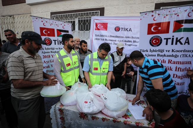 TİKA'dan, Gazze'de yaklaşık bin aileye iftar yemeği