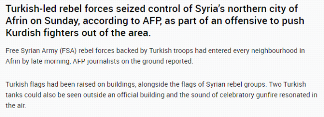 Dünya basınının gözü Afrin zaferinde