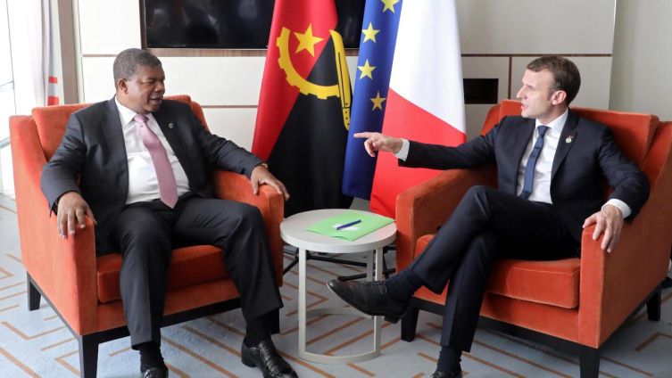 Angola Cumhurbaşkanı Joao Lourenco ve Fransa Cumhurbaşkanı Emmanuel Macron. Fotoğraf: Reuters