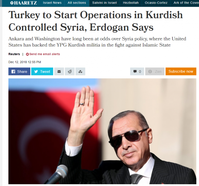 Fırat'ın doğusuna operasyon haberi dünya basınında ses getirdi