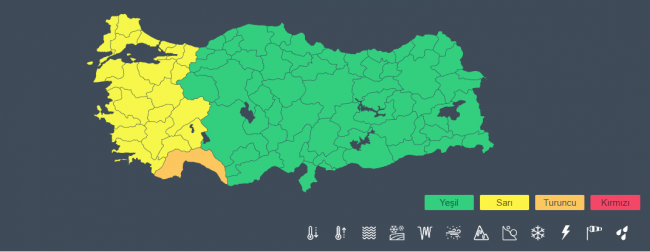 الخريطة: المديرية العامة للأرصاد الجوية