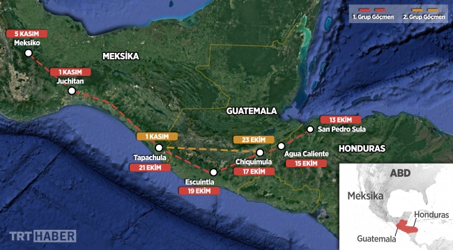 Orta Amerikalı göçmenler yola kaldığı yerden devam ediyor