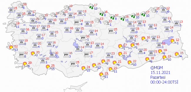 Doğu Anadolu'da sis ve buzlanma uyarısı