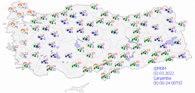 5 il için 'turuncu' 29 il için 'sarı' uyarı: Yoğun kar ve fırtınaya dikkat