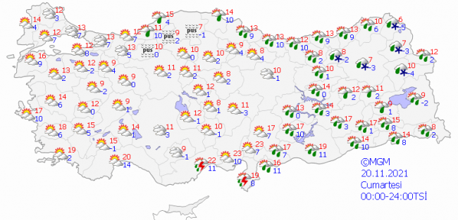 Soğuk ve yağışlı hava geliyor