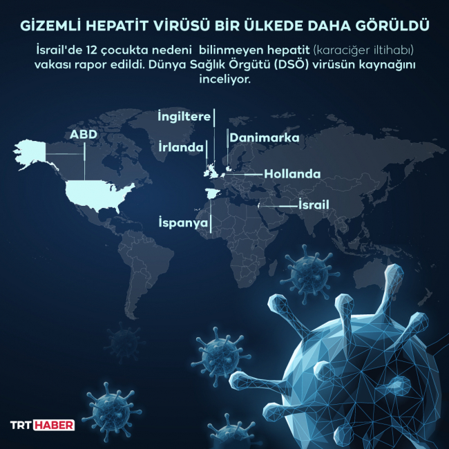 Gizemli hepatit virüsü bir ülkede daha görüldü