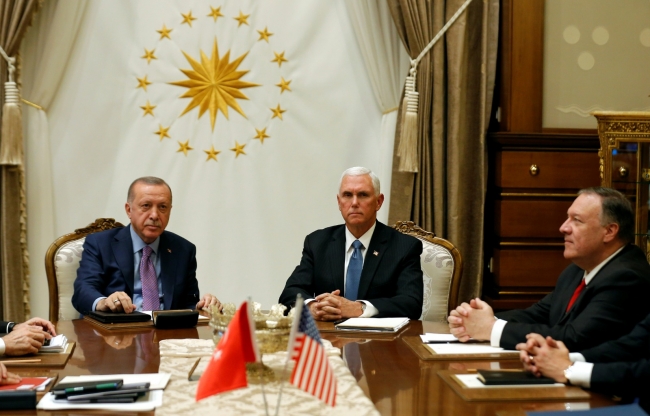 Cumhurbaşkanı Erdoğan, ABD Başkan Yardımcısı Pence'i kabul etti