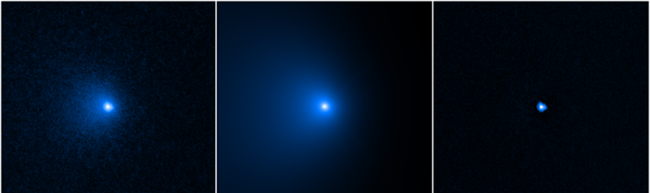 Kuyruklu yıldızın toz ve gaz bulutundan izole halleriyle birlikte fotoğrafları. | NASA, ESA, Man-To Hui