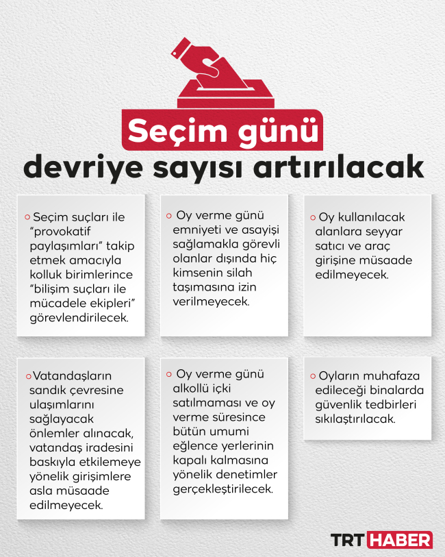 81 ile seçim genelgesi gönderildi